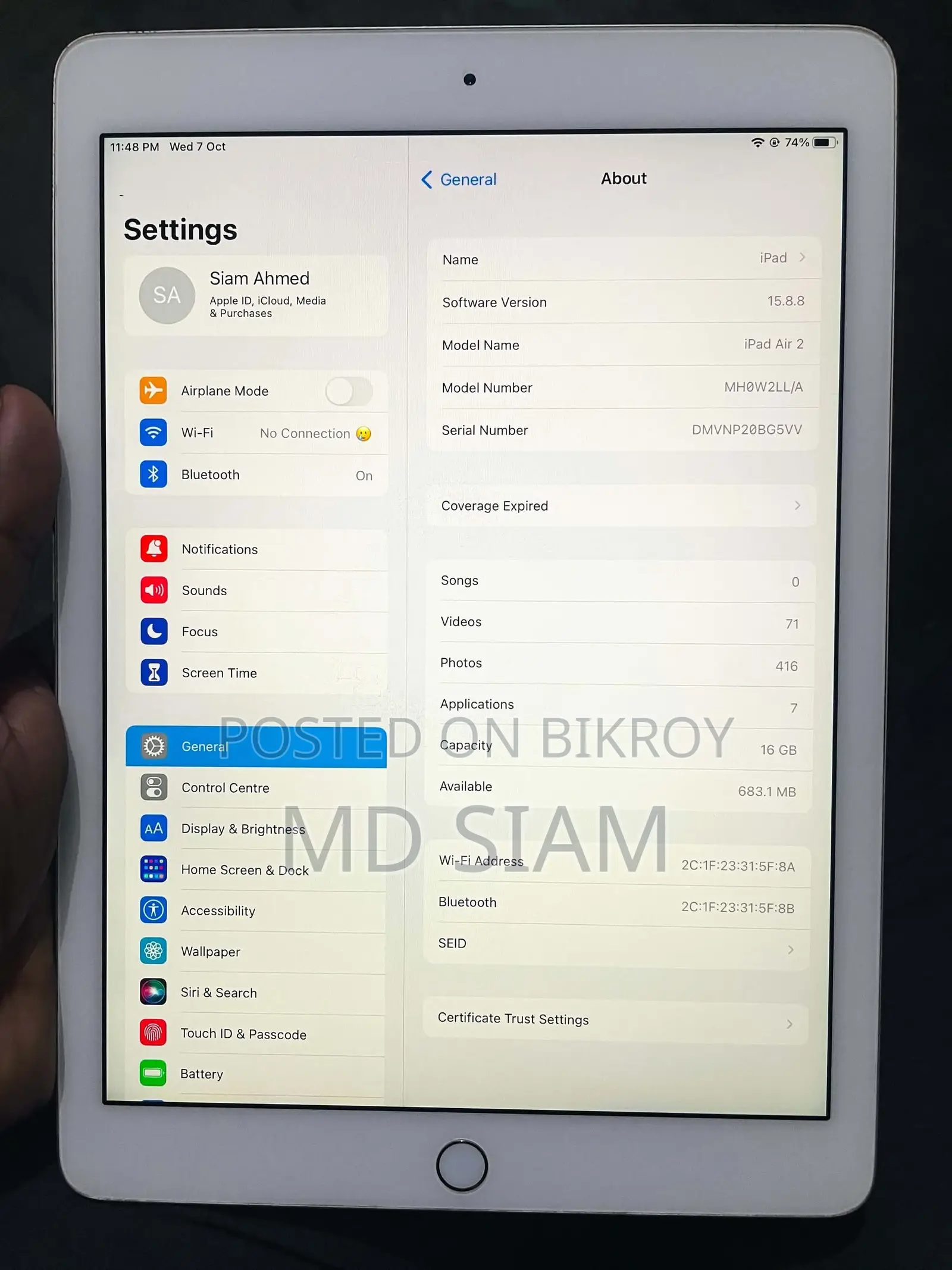 Apple iPad Air 2 16 GB