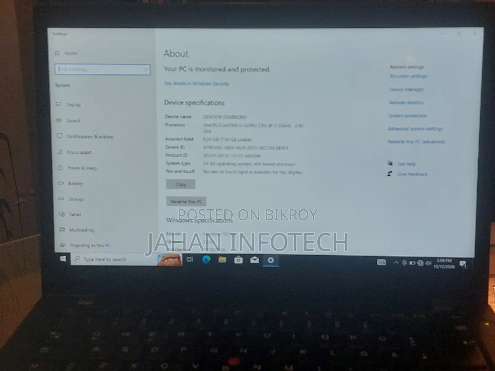 Laptop Lenovo ThinkPad L470 8GB Intel Core i5 SSD 256GB