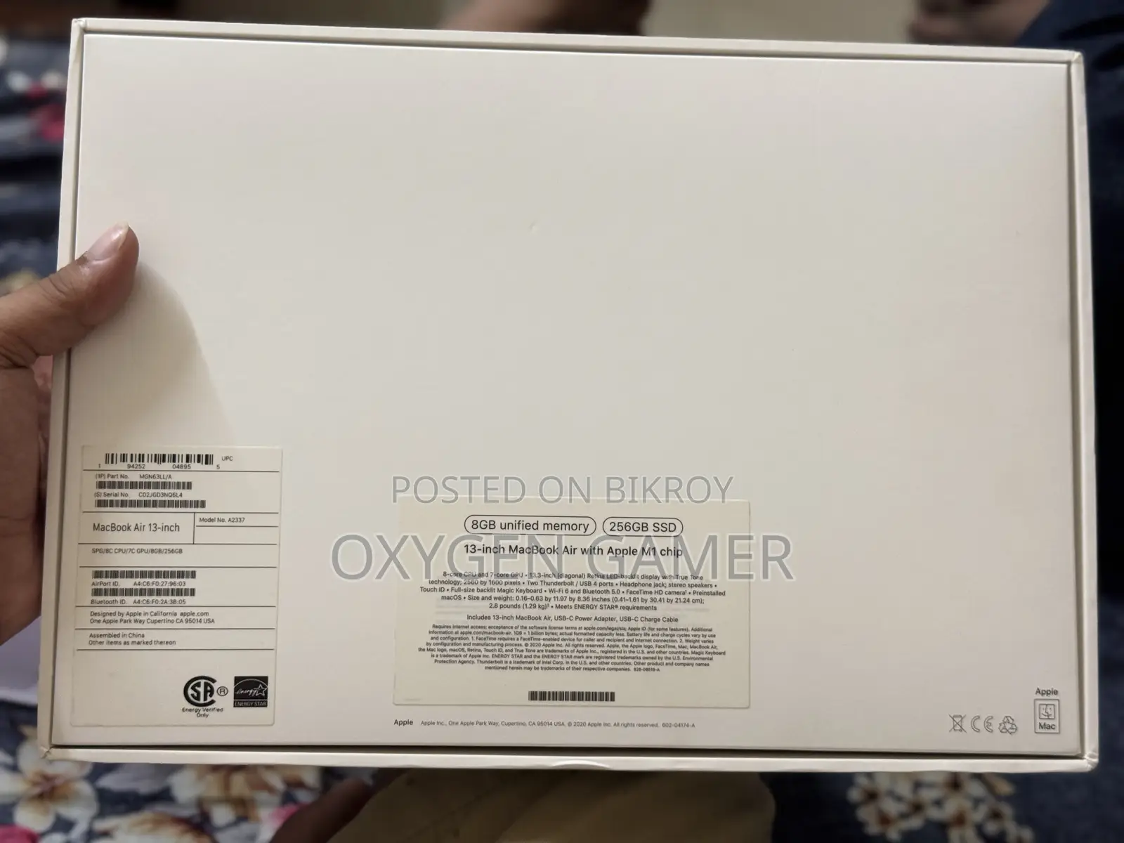 Laptop Apple MacBook Air 2020 M1 8GB Apple M1 SSD 256GB