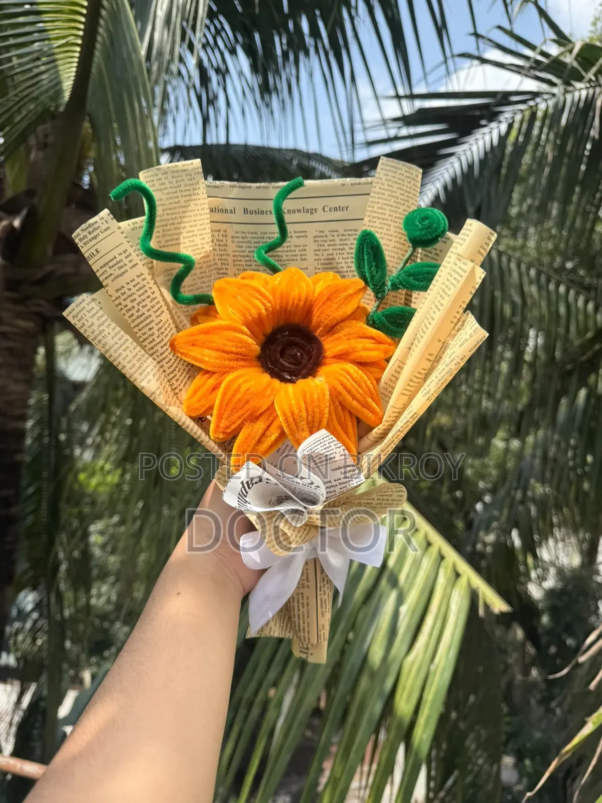Sunflower Bouquet With Pipe Cleaner
