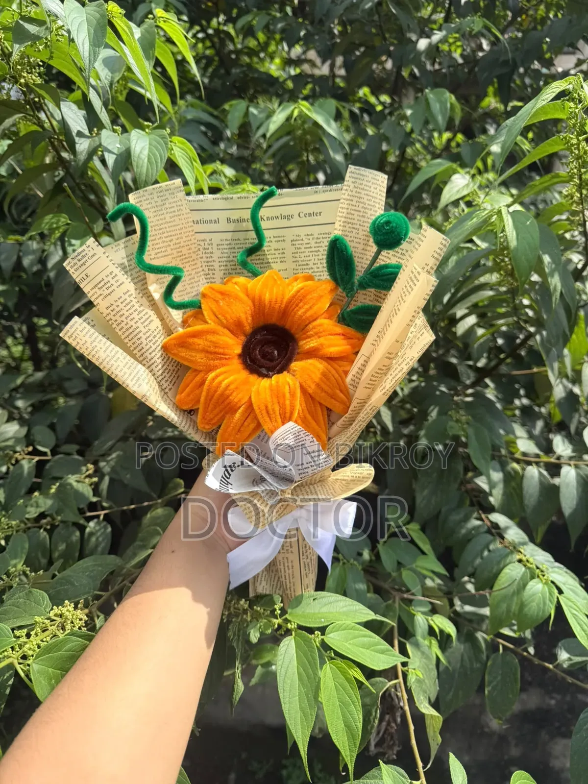 Sunflower Bouquet With Pipe Cleaner