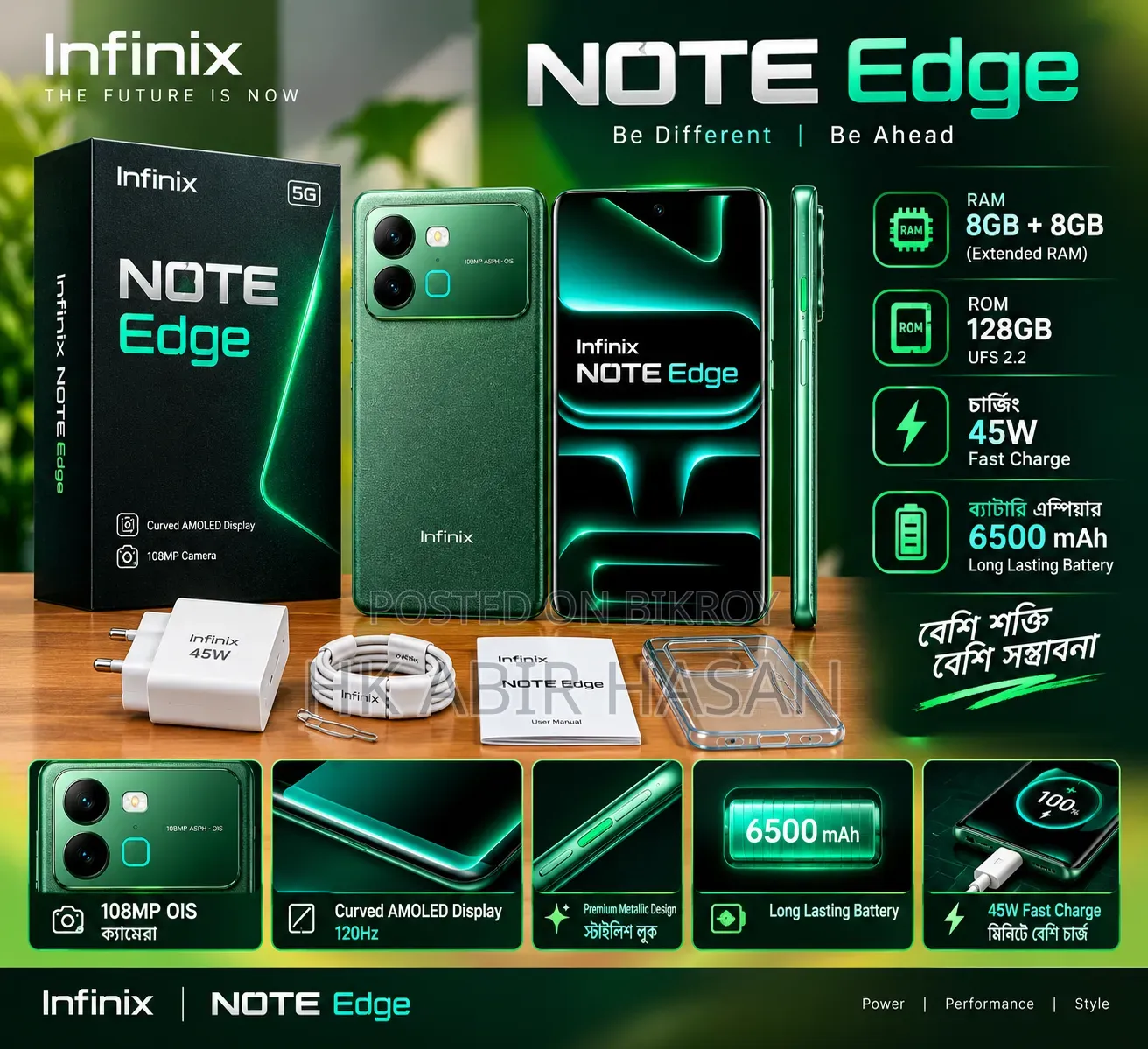 New Infinix Note Edge 128 GB