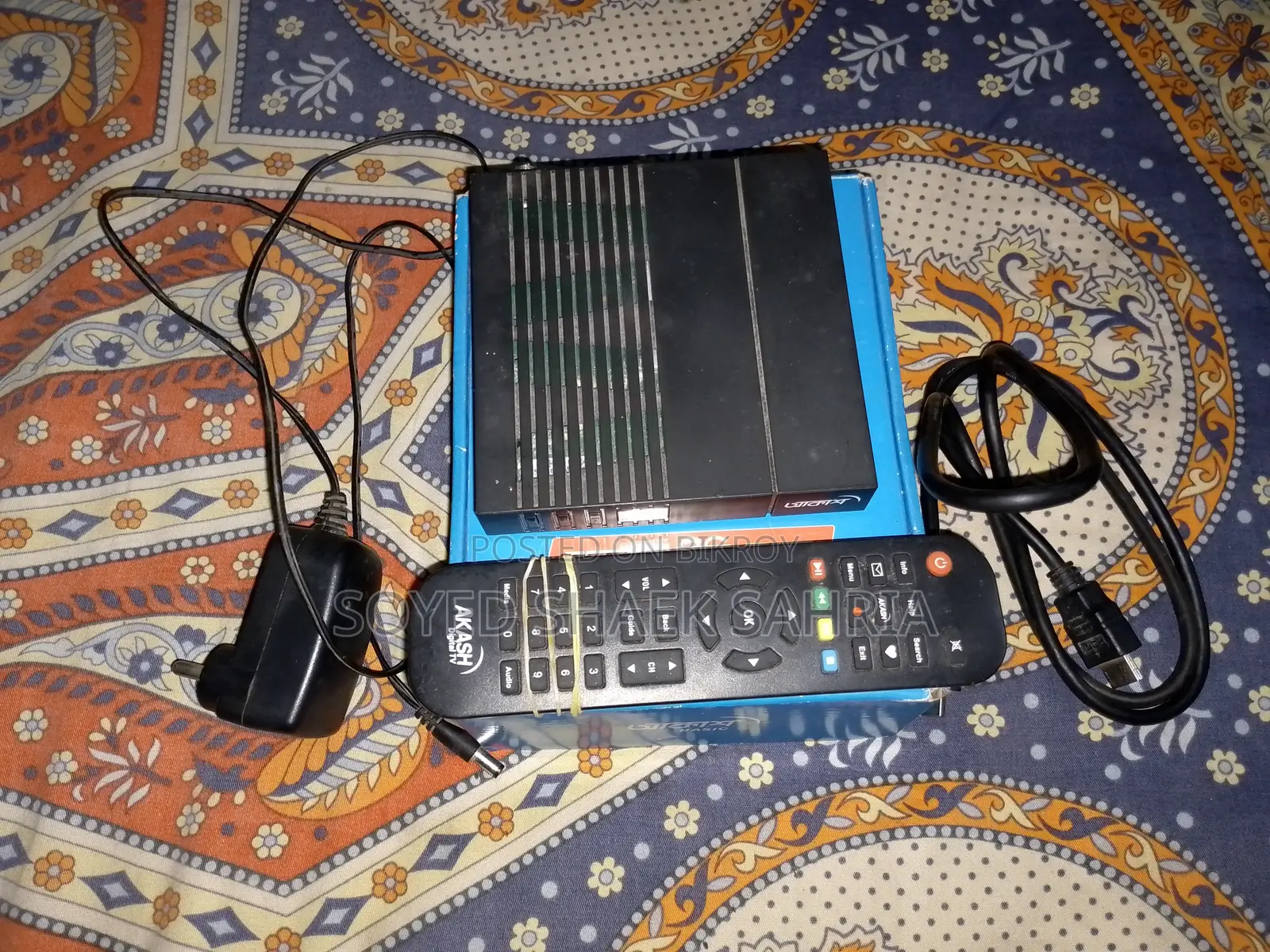 AKASH DTH Setup Box Full Setup With Antenna and Cable