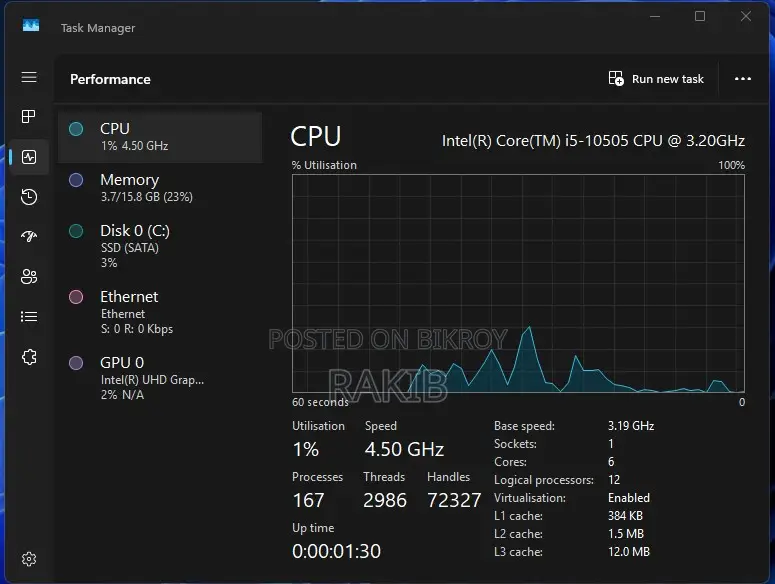 Desktop Computer Gigabyte 16GB Intel Core i5 SSD 128GB