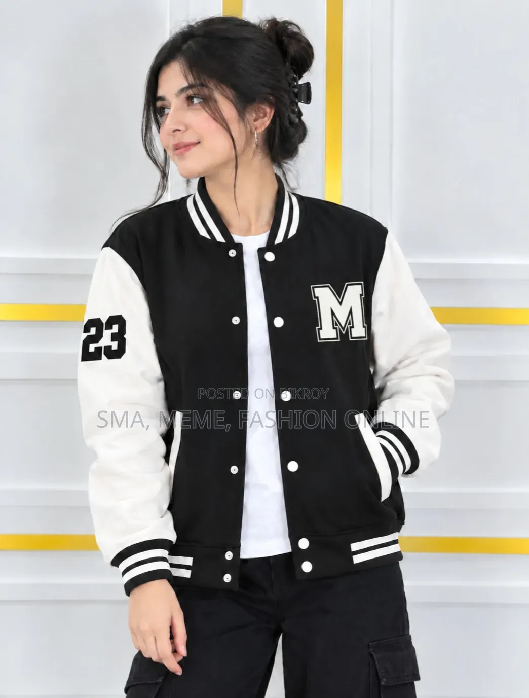 Stylish Cotton Varsity Jacket