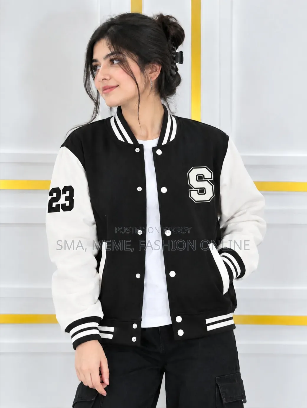 Stylish Cotton Varsity Jacket