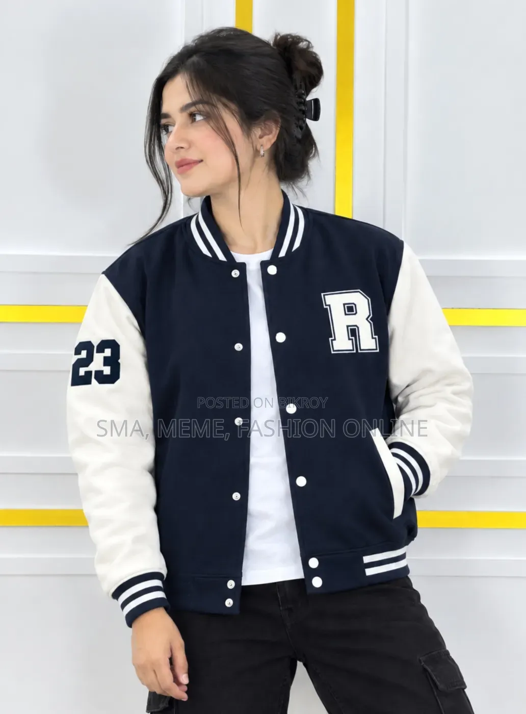 Stylish Cotton Varsity Jacket