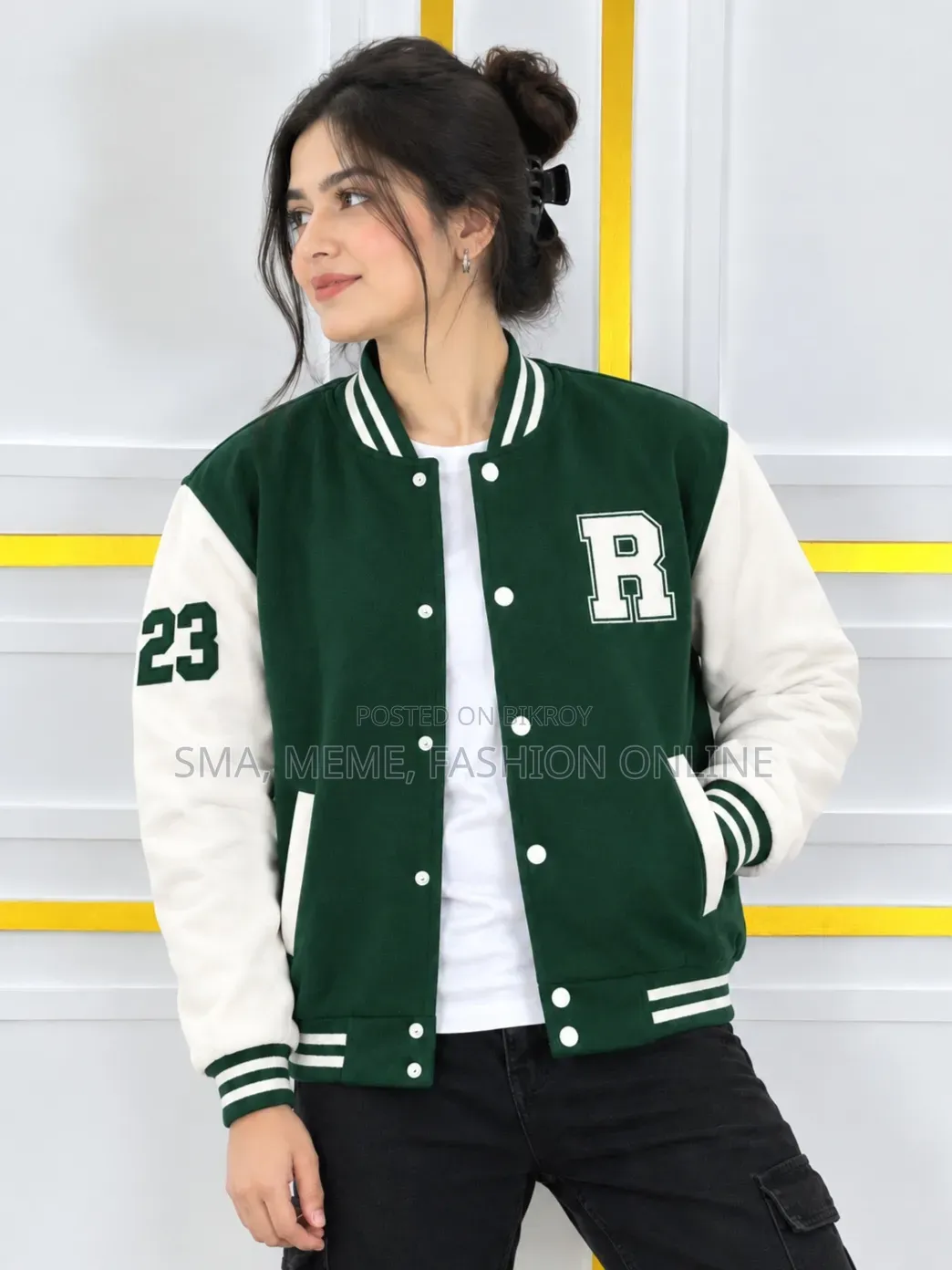 Stylish Cotton Varsity Jacket
