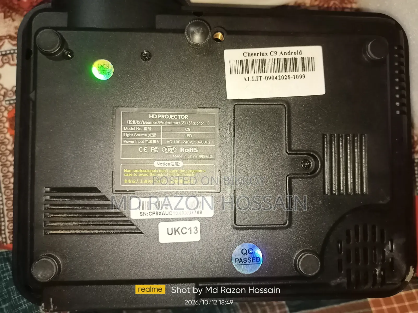 Cheerlux C9 Android Projector
