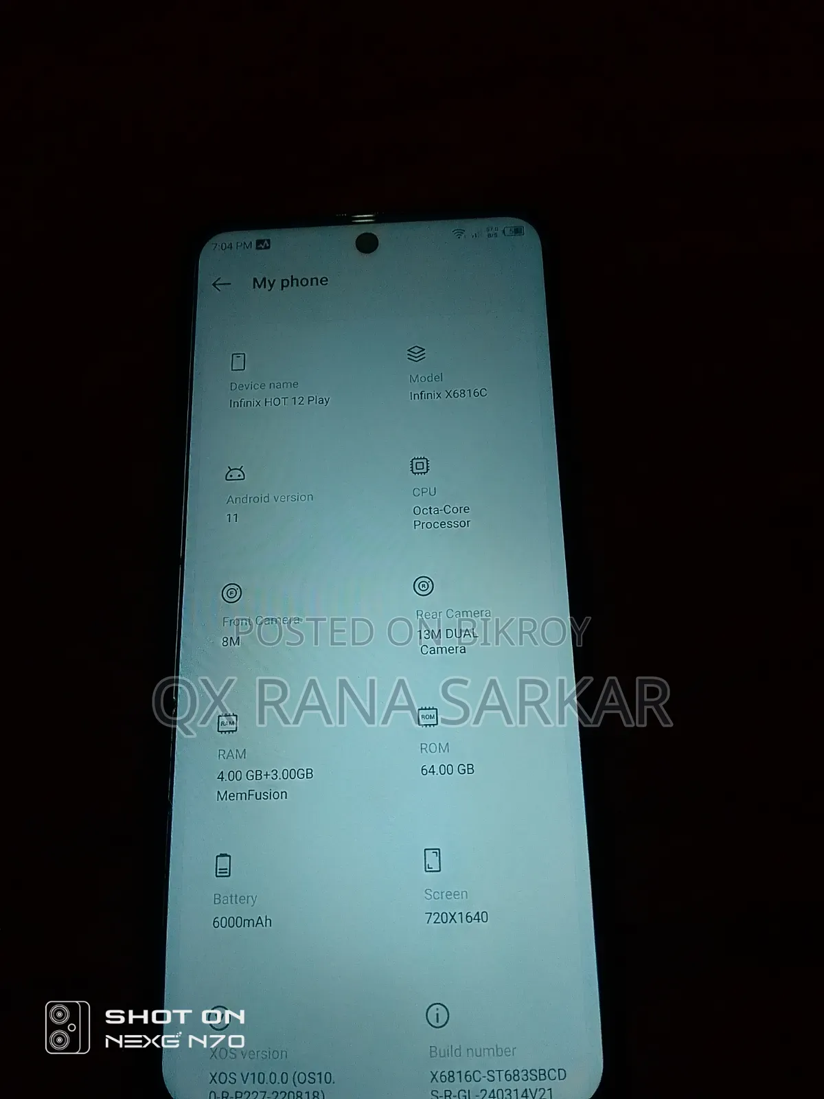 Infinix Hot 12 Play 64 GB Gray