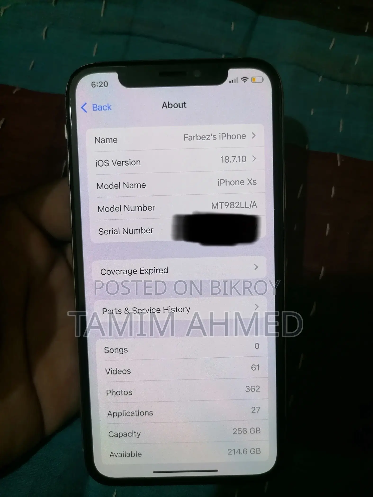 Apple iPhone XS 256 GB White