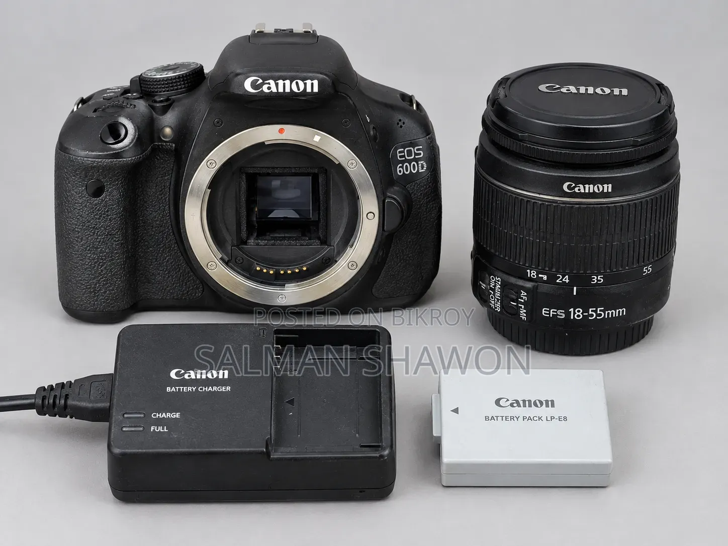 Canon EOS 600D DSLR Camera With 18-55mm Lens | Battery & Charger