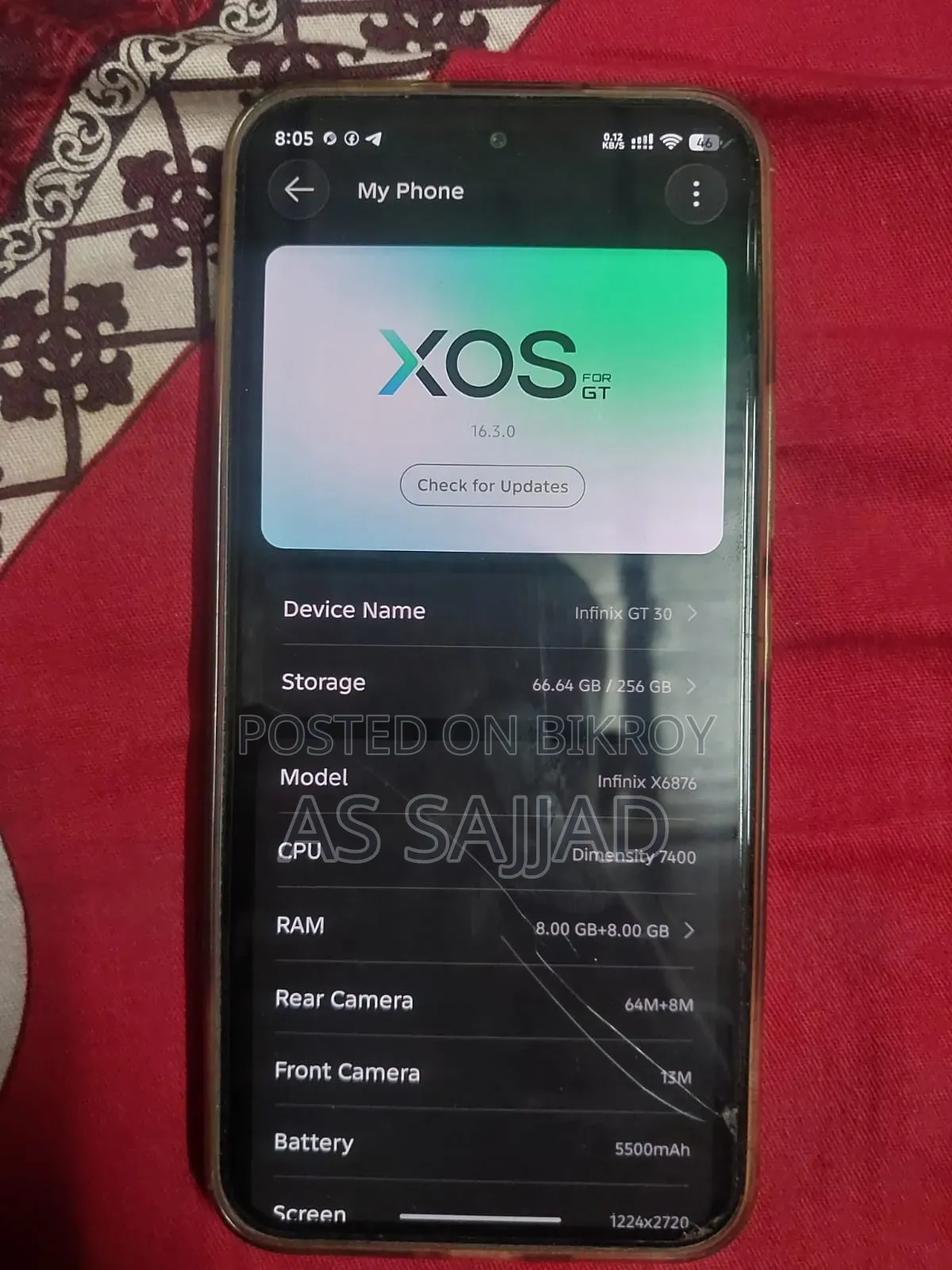 Infinix GT 30 5G 256 GB Silver