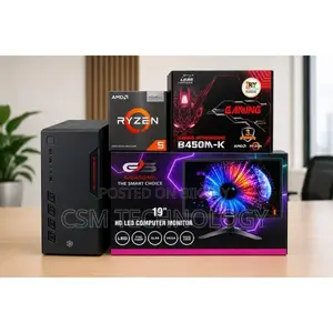 Gaming PC Ryzen 5 3400G Atlas B-450MK Motherboard & 19" Gigasonic