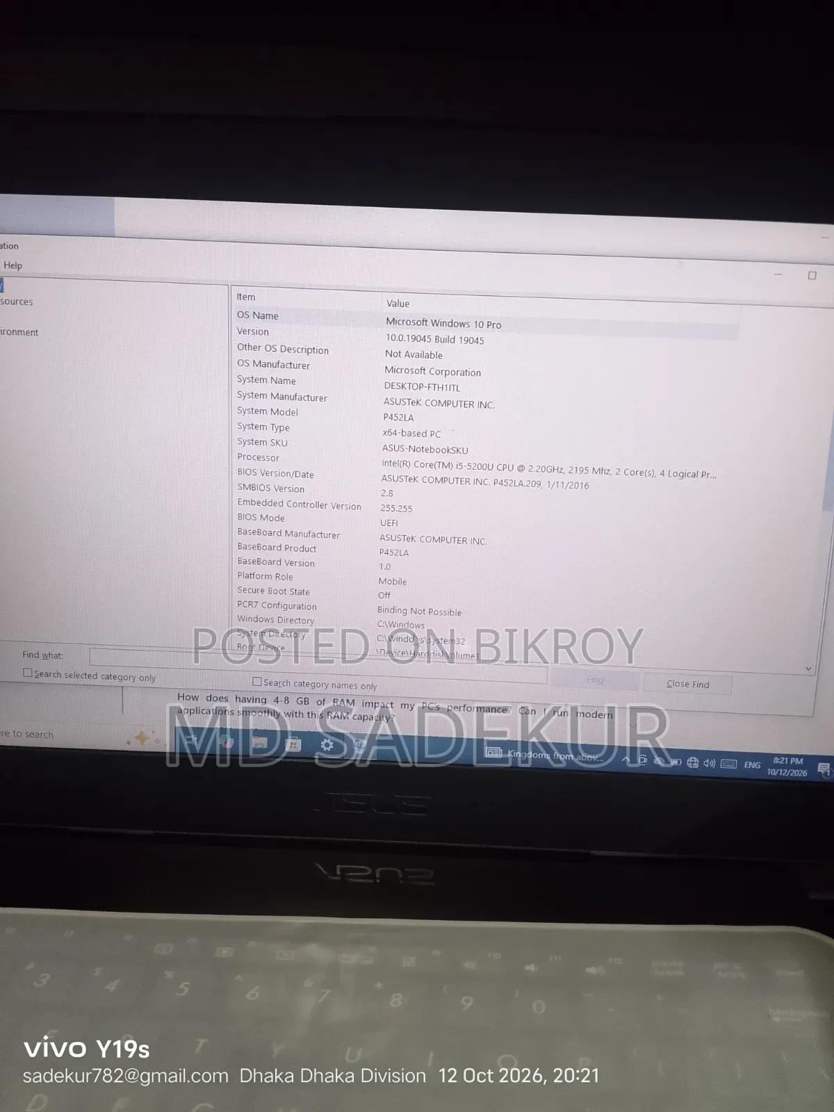 Laptop Asus P453MA 4GB Intel Core i5 SSD 128GB
