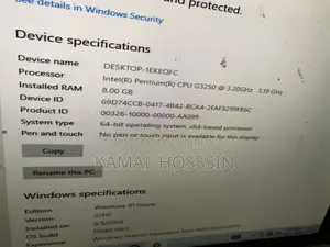 Desktop Computer 8GB RAM Intel Core i3 128GB HDD