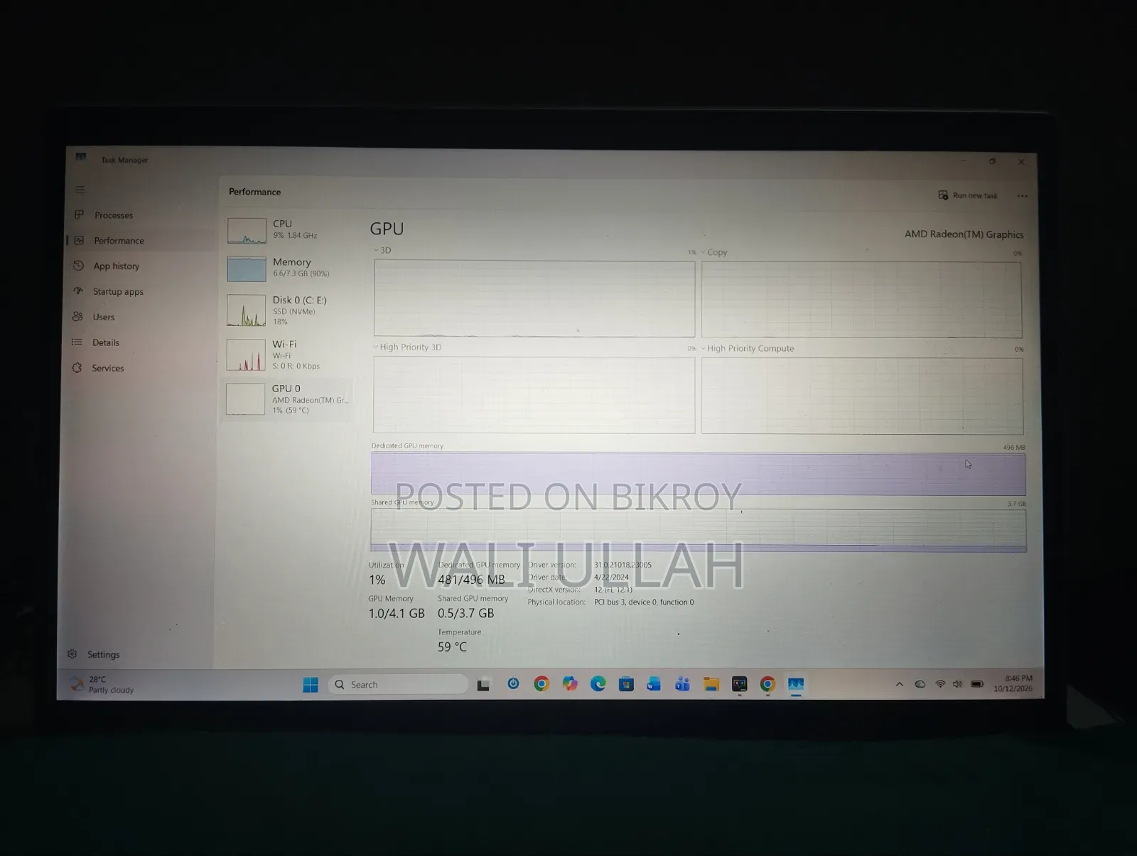 Laptop HP EliteBook 835 G7 8GB AMD Ryzen 5 SSD 256GB