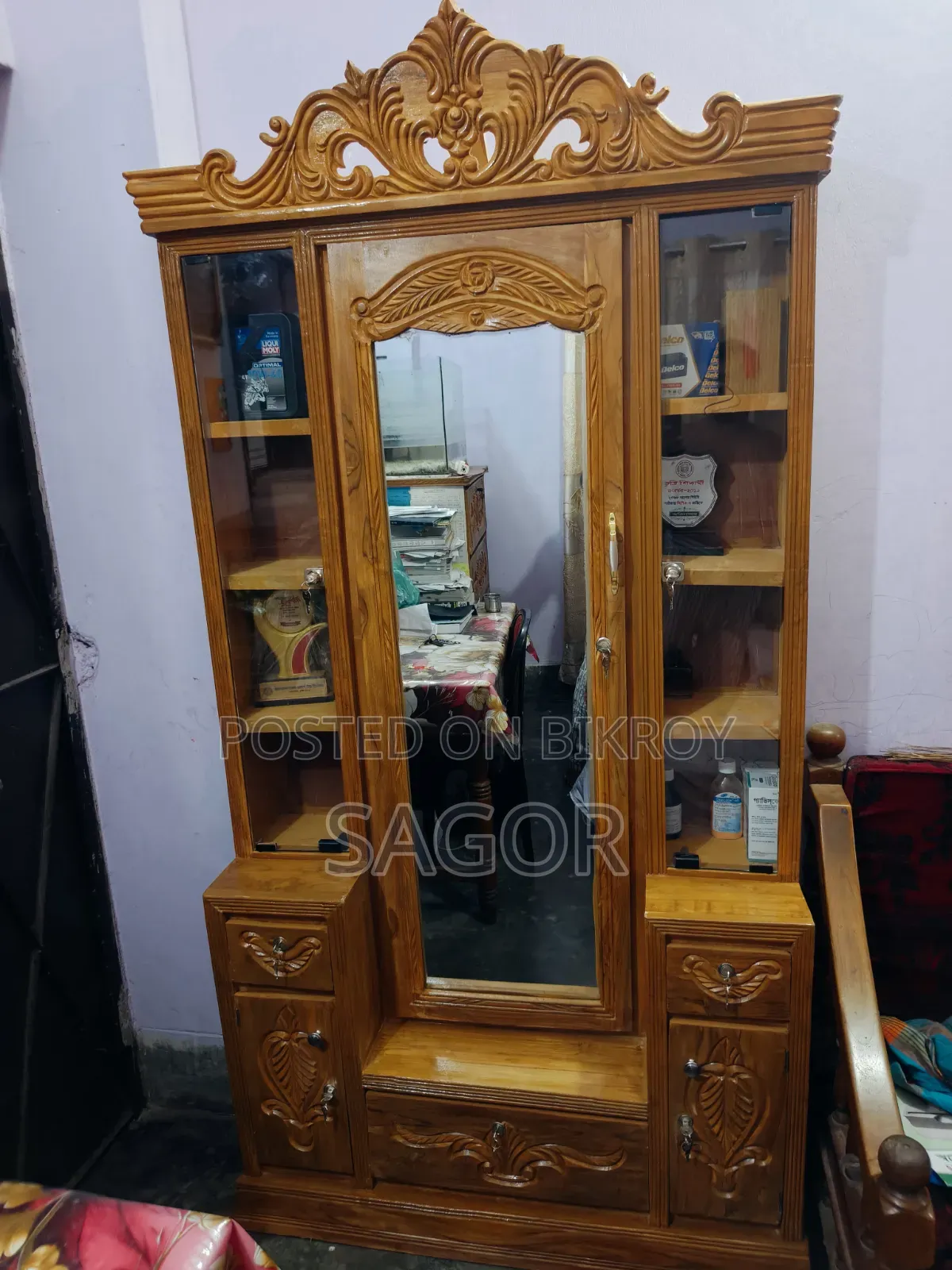 চিটাগং সেগুন কাঠের ডেসিংটেবিল