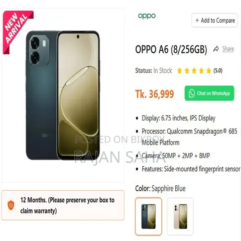 Oppo A6 256 GB Green