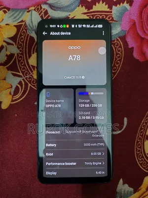 Oppo A78 4G 256 GB Black