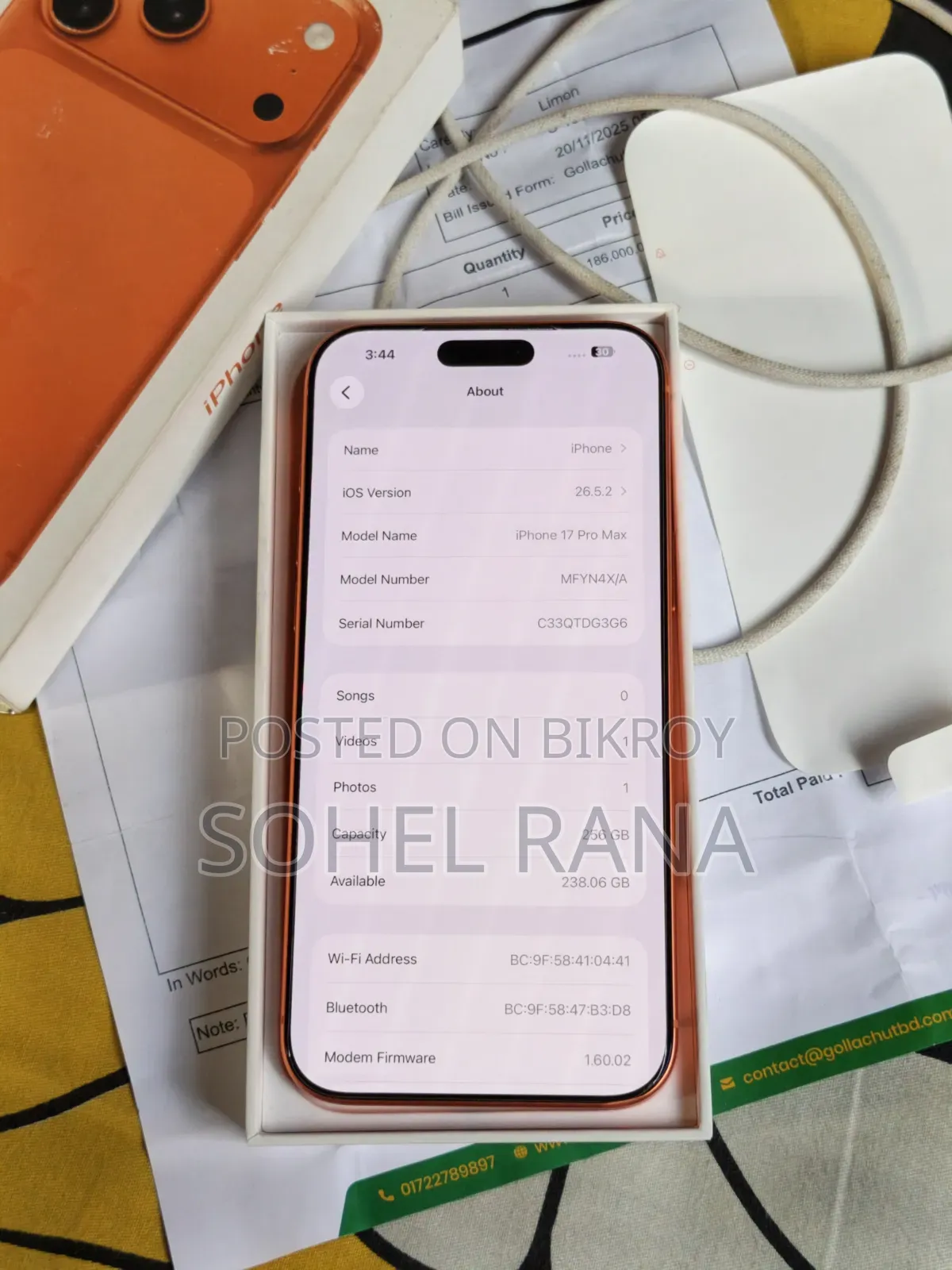 New Apple iPhone 17 Pro Max 256 GB Orange
