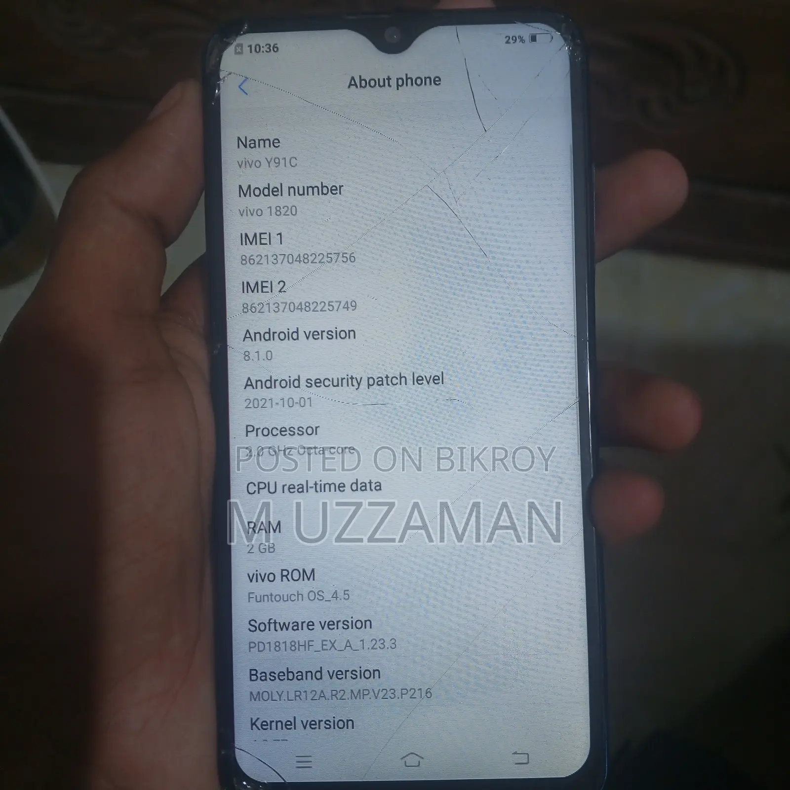 Vivo Y91c ৩২ জিবি ব্ল্যাক