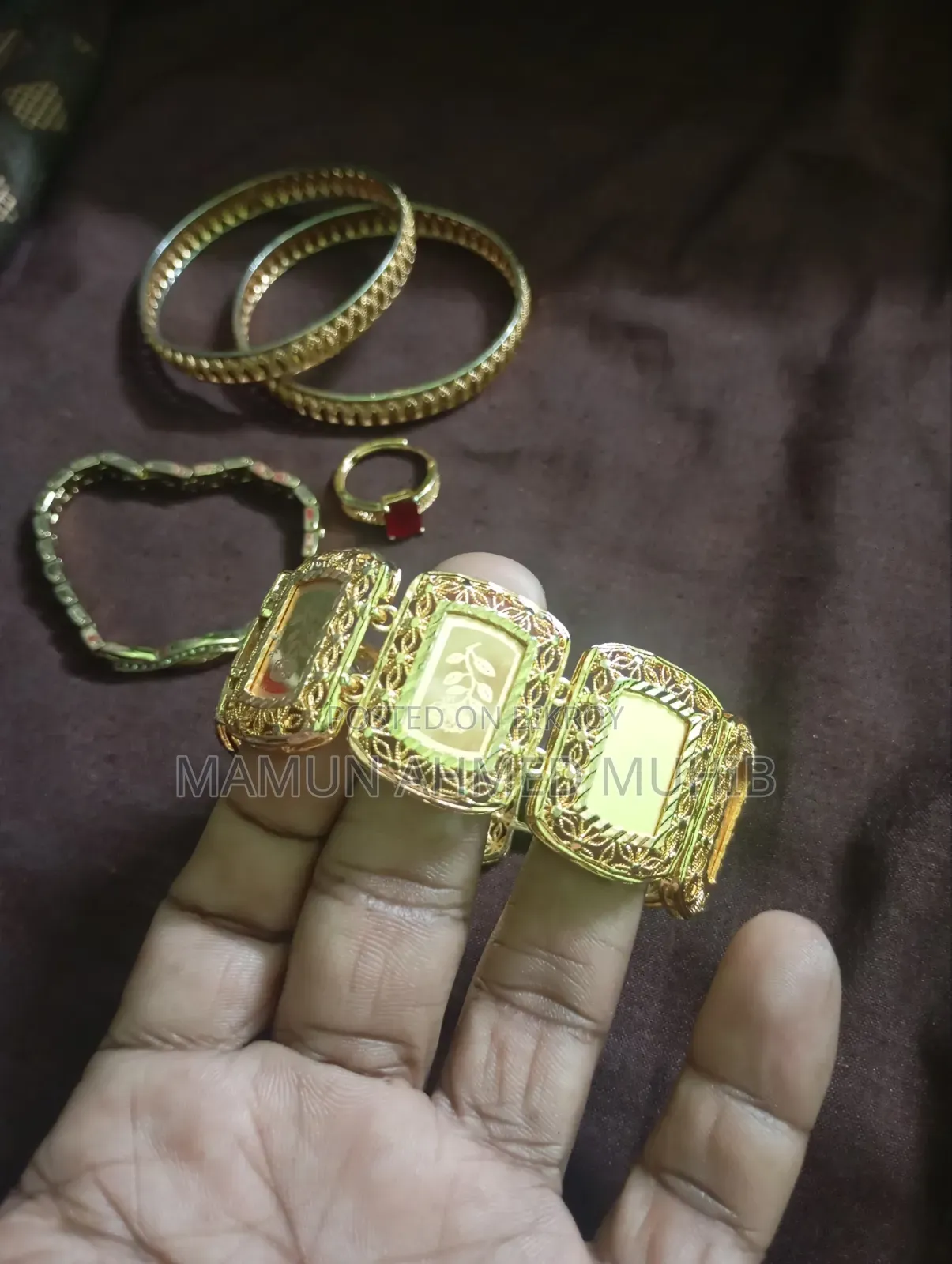 Bangles-Bracelet-and Ruby Ring