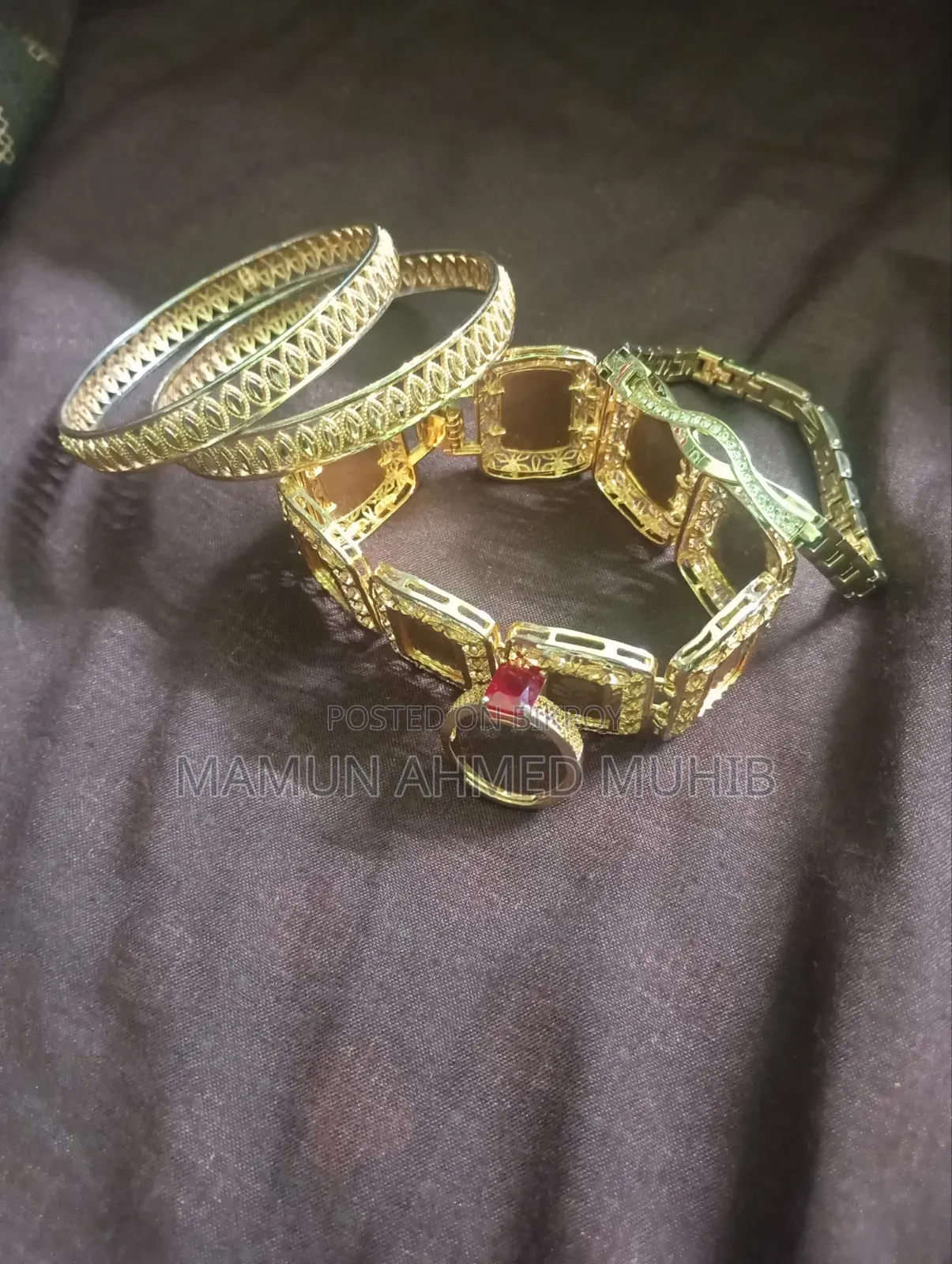 Bangles-Bracelet-and Ruby Ring