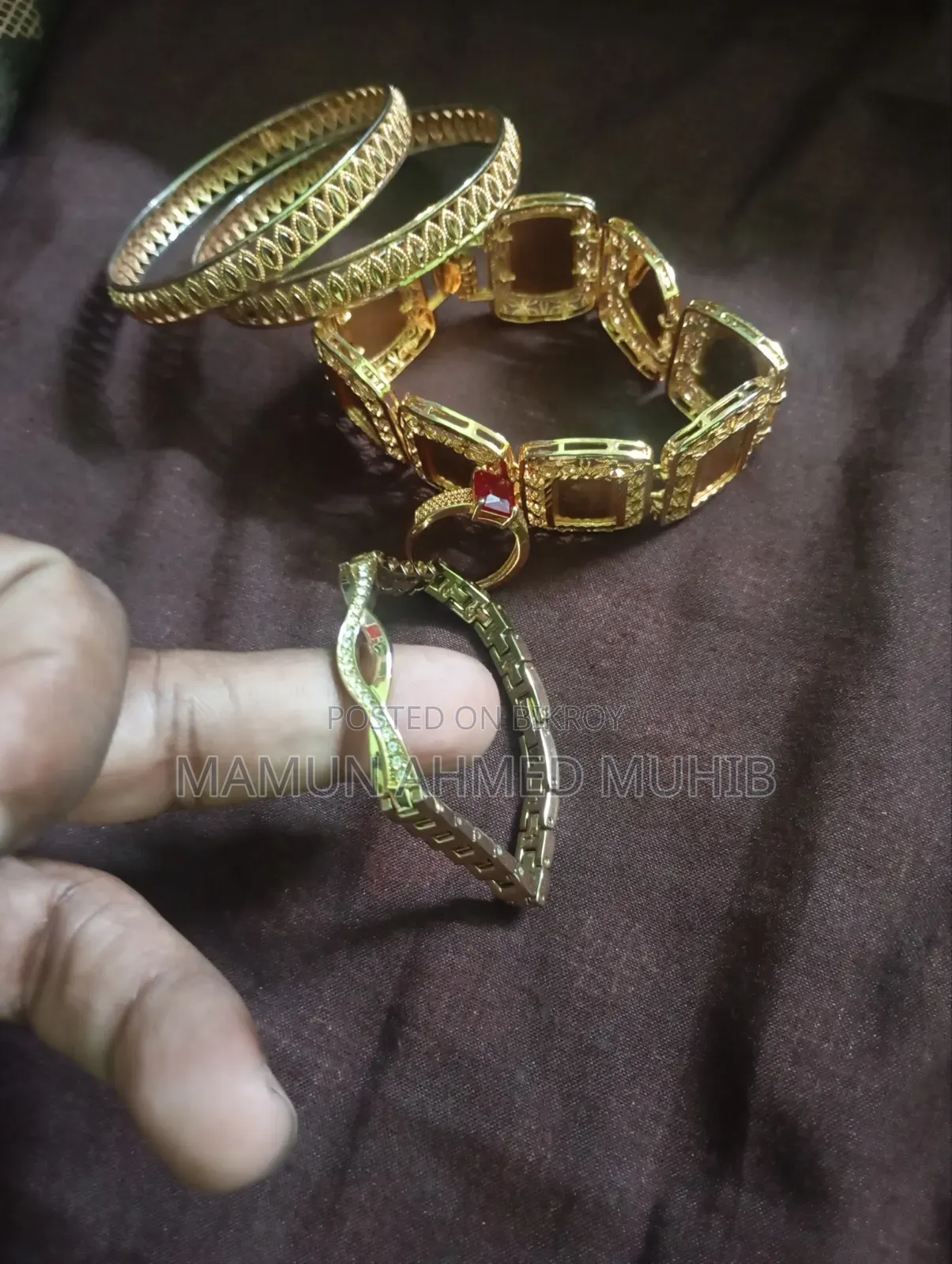 Bangles-Bracelet-and Ruby Ring