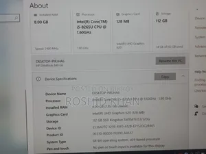 Laptop HP EliteBook 840 G6 8GB Intel Core i5 SSD 128GB