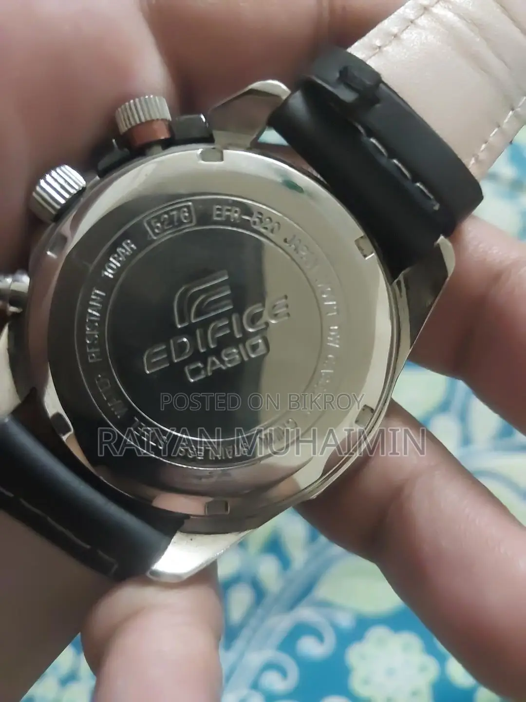 Original Casio Edifice Chronograph Watch – Premium Black & Gold Design