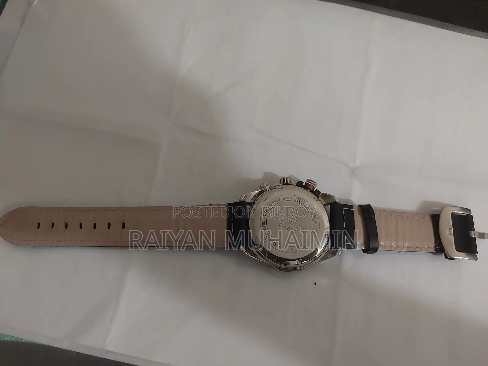Original Casio Edifice Chronograph Watch – Premium Black & Gold Design
