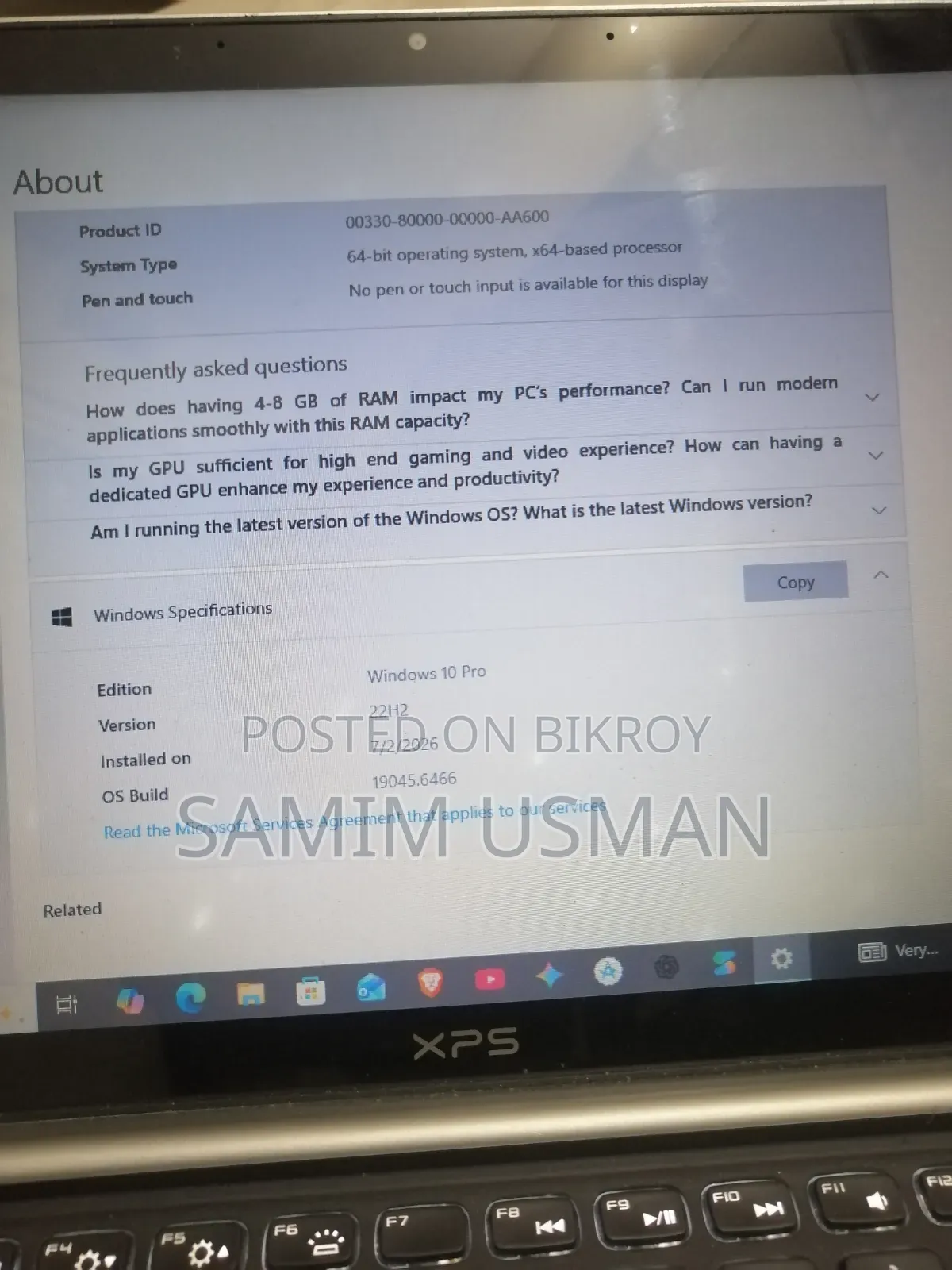 ল্যাপটপ ডেল এক্সপিএস ১৩ (এল৩২১এক্স) ৪জিবি ইন্টেল কোর আই৫ এসএসডি ১২৮জিবি