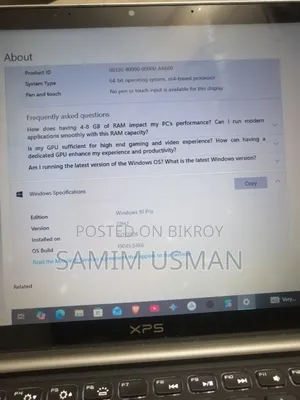 ল্যাপটপ ডেল এক্সপিএস ১৩ (এল৩২১এক্স) ৪জিবি ইন্টেল কোর আই৫ এসএসডি ১২৮জিবি