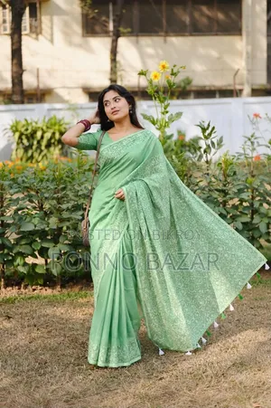 🌿ন্যাচারাল সিল্ক শিবুড়ি টাই ডাই শাড়ি।