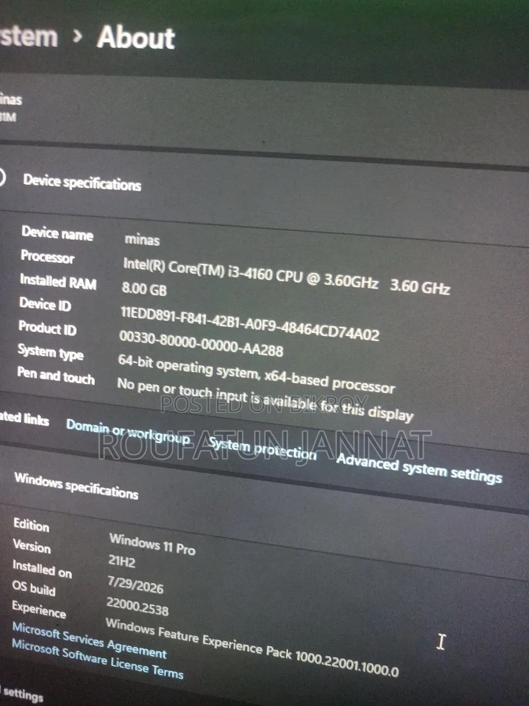 Desktop Computer Dell 8GB Intel Core i3 SSD 128GB