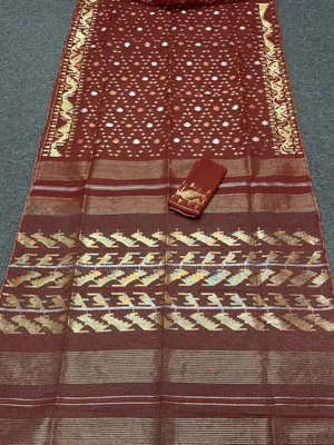 Handloom Dhakai Jamdani Saree