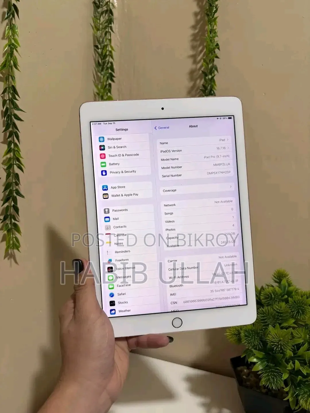 New Apple iPad Pro 9.7 (2016) 256 GB Pink