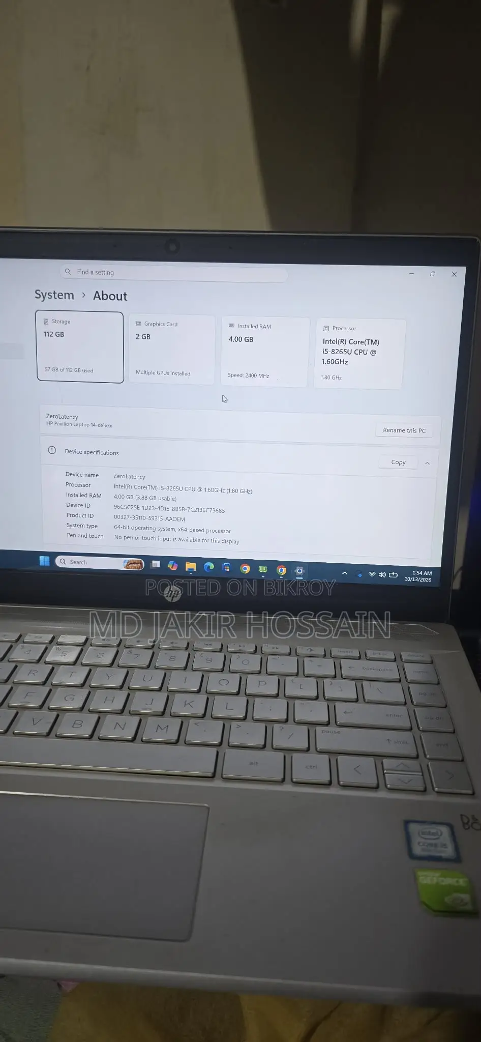 Laptop HP 14S 4GB Intel Core i5 SSD 128GB