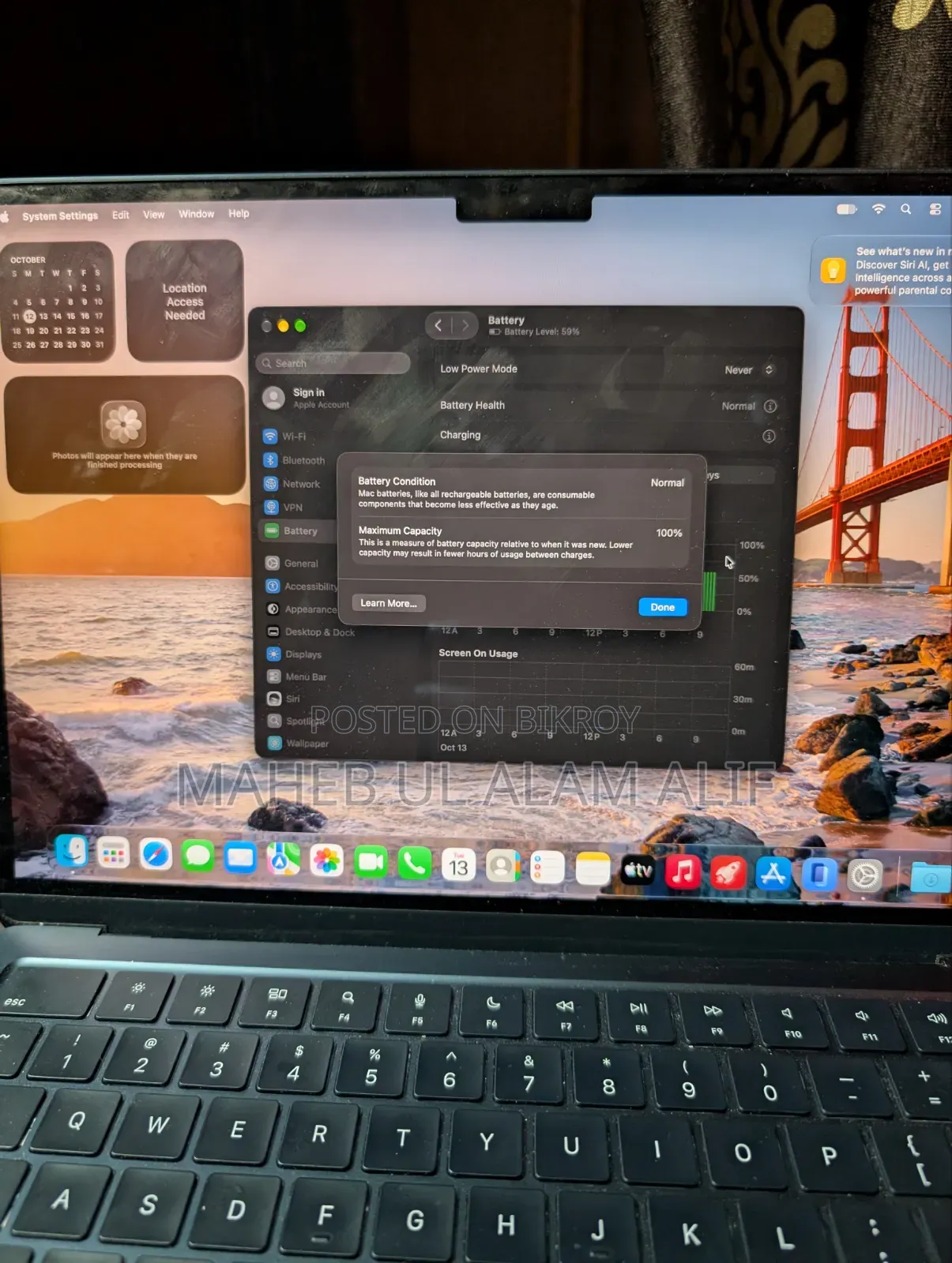 Laptop Apple MacBook Air 2022 M2 8GB Apple M2 SSHD (Hybrid) 256GB