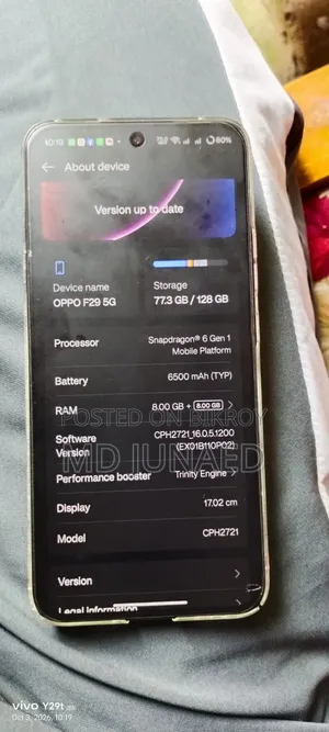 New Oppo F29 128 GB Purple