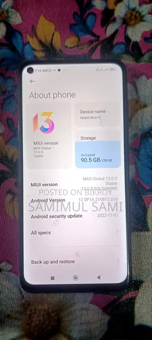 Xiaomi Redmi Note 9 4G 128 GB Black