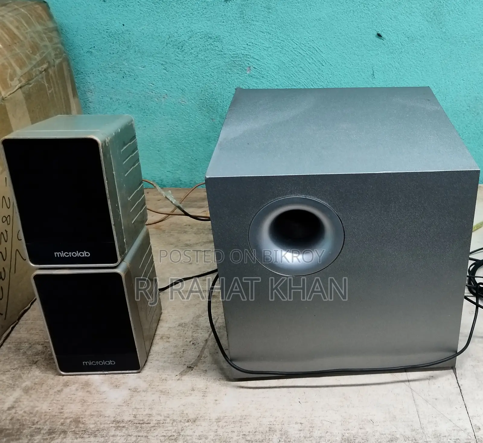 মাইক্রোল্যাব এফসি৮৬১ সাবউফার এবং ২ স্যাটেলাইট স্পিকার অনলি - নো অ্যাম্প্লিফায়ার