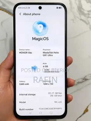 নতুন অনার এক্স৬সি ২৫৬ জিবি ব্ল্যাক