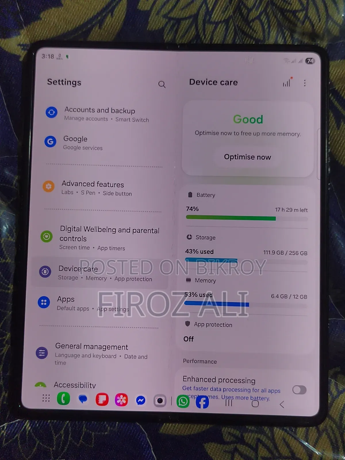 Samsung Galaxy Z Fold 3 256 GB Black