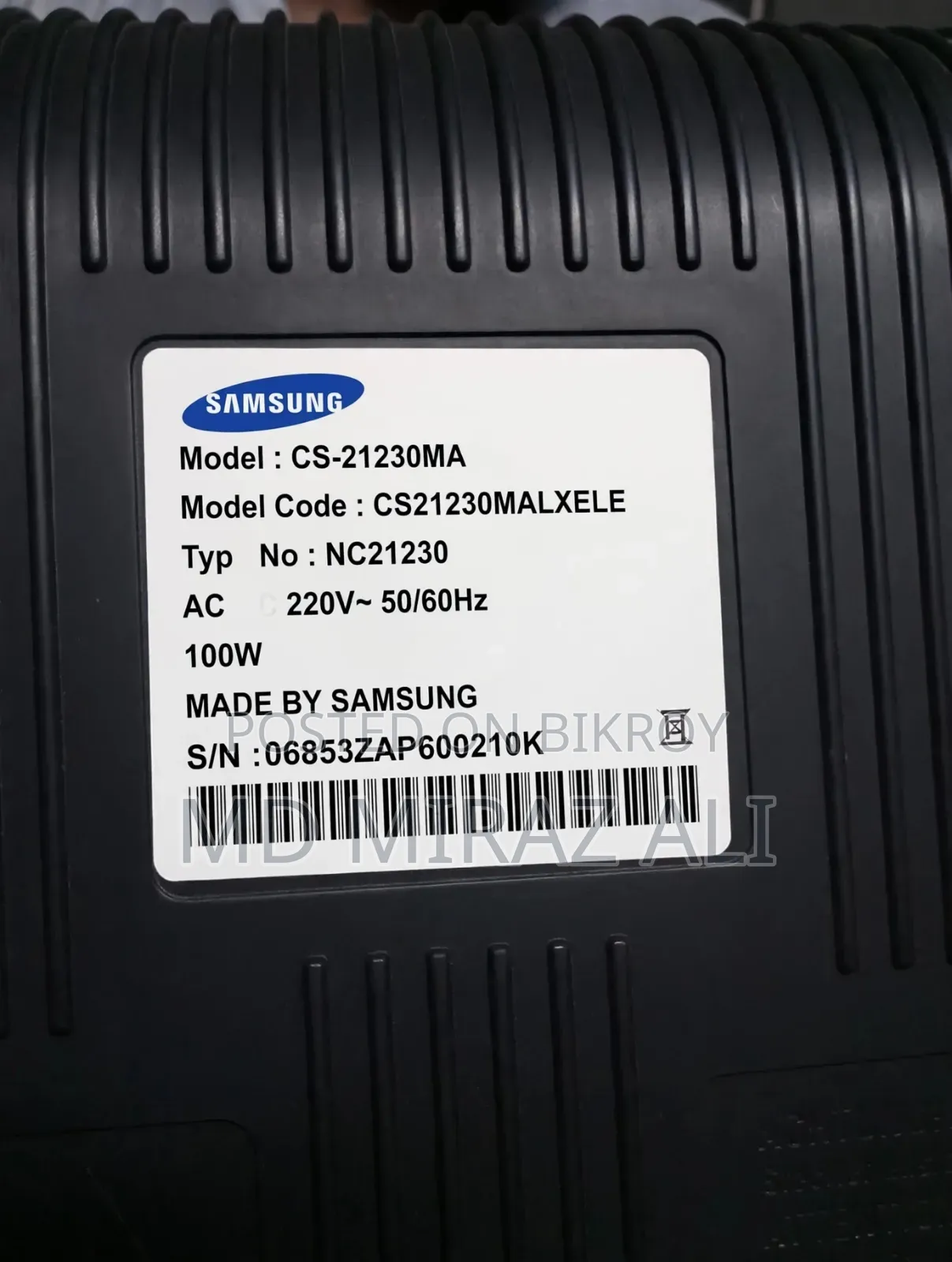 Samsung 21 Inch Slim CRT TV CS-21230WA Full Fresh Running