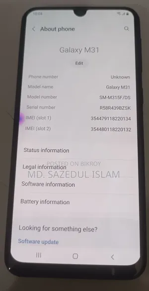 Samsung Galaxy M31 64 GB Black