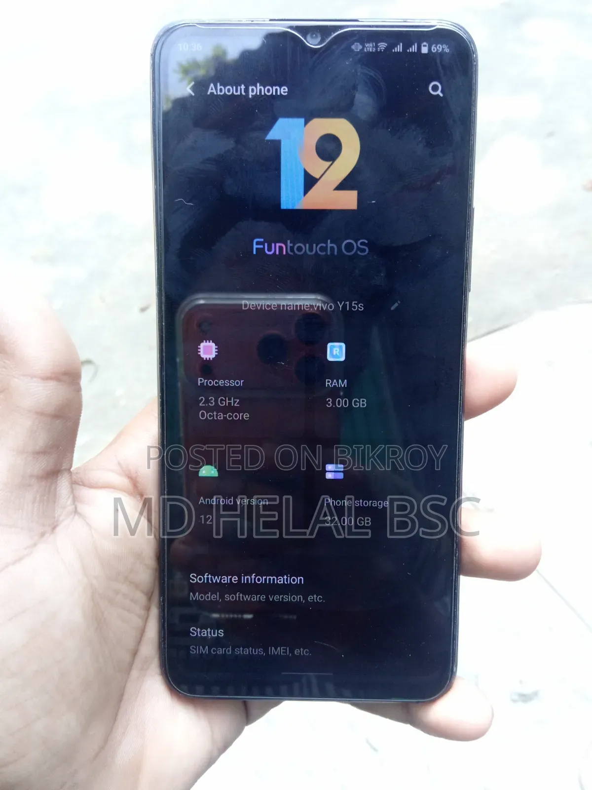 Vivo Y15s 32 GB Blue
