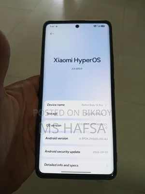 শাওমি রেডমি নোট ১৪ প্রো ২৫৬ জিবি কালো