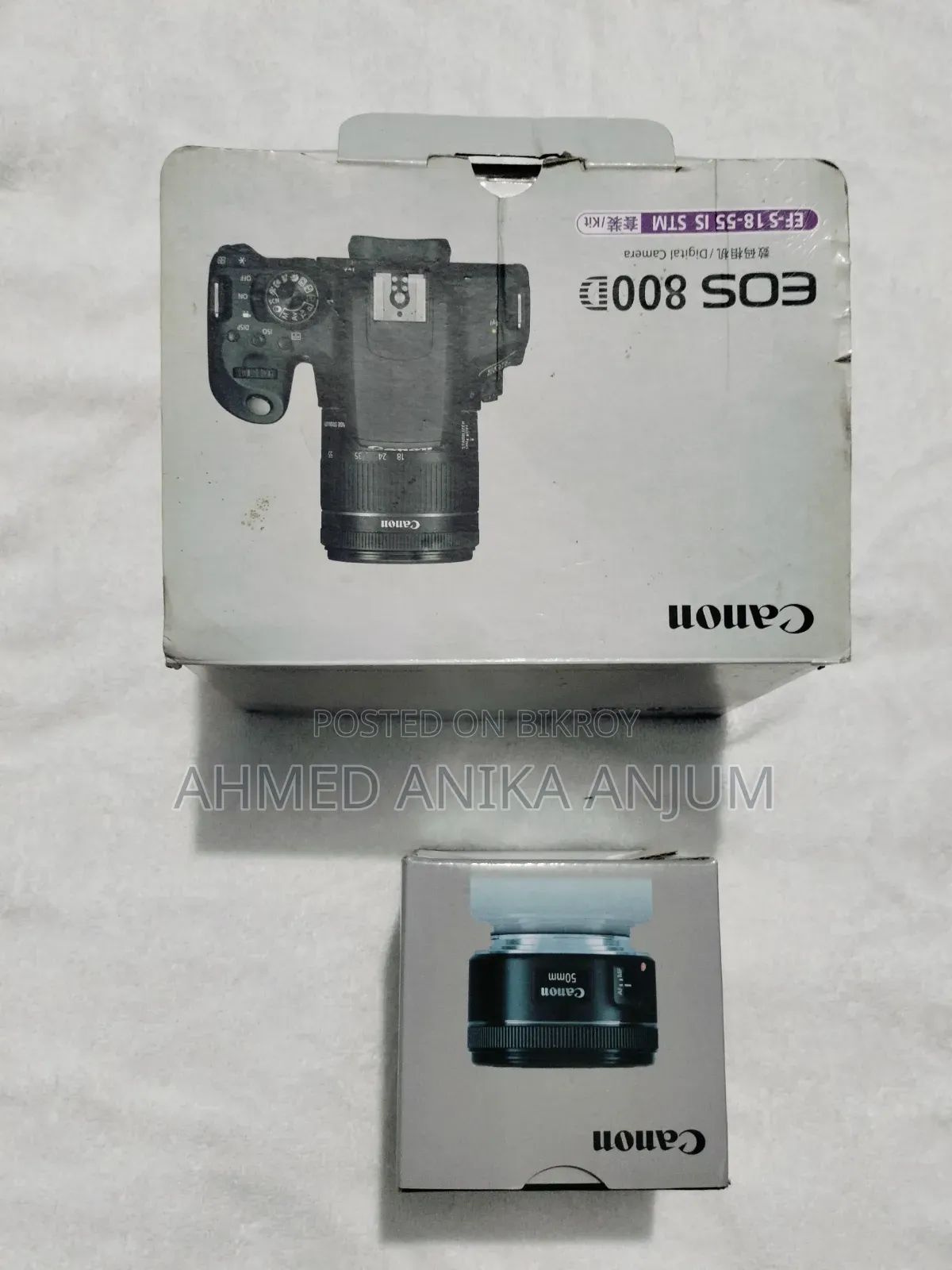 Canon 800D + 50mm Prime Lens Full Setup for Sale